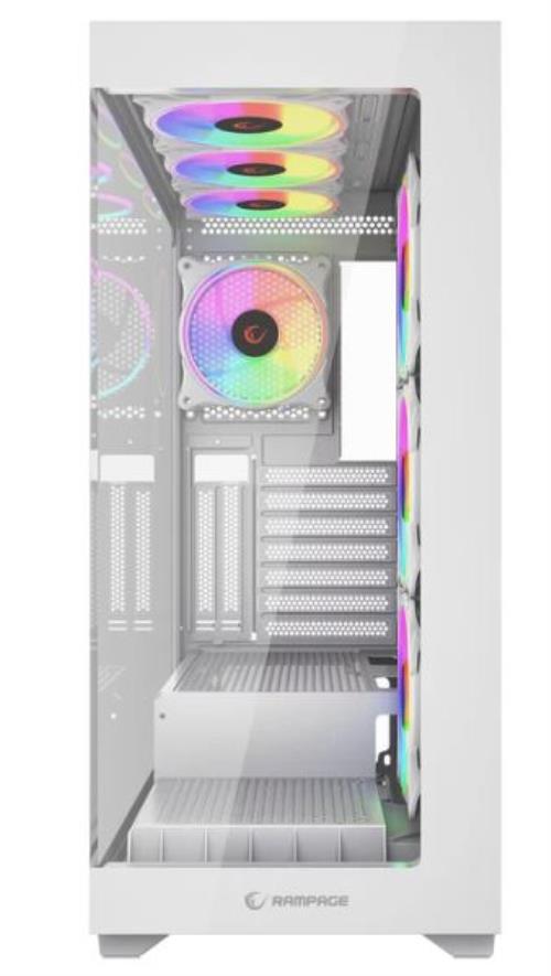 Rampage HYDRA V3 WHITE 750W 80+ BRONZE Beyaz 7*12cm RGB Fan ATX Mid-T Oyuncu Kasası - Kasalar ürünleri tekmarshop.com'da